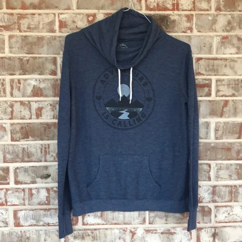 Well Worn Los Angeles Blue Hoodie Top‎